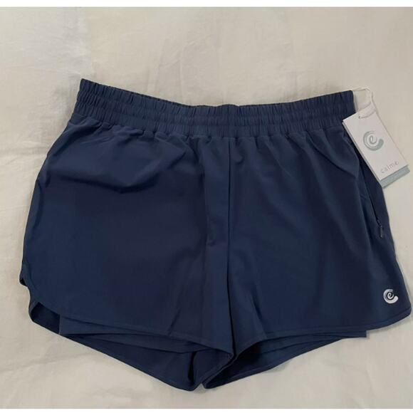 Calme By Johnny Was Elements Run Shorts- Blue Size XS NWT - Picture 1 of 4